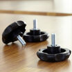 quickpro standing round table 48 assembles easily with only a few hand bolts